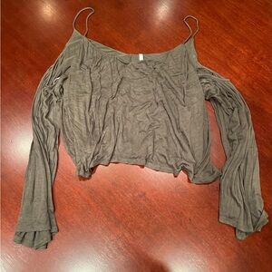 Sage Green Women's Off-Shoulder Top